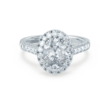 Oval Halo & Pave Lab Grown Diamond Engagement Ring