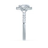 Oval Halo & Pave Lab Grown Diamond Engagement Ring