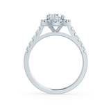 Oval Halo & Pave Lab Grown Diamond Engagement Ring