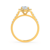Oval Halo & Pave Lab Grown Diamond Engagement Ring