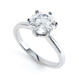 Round Solitaire Lab Grown Diamond Engagement Ring