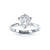 Round Solitaire Lab Grown Diamond Engagement Ring