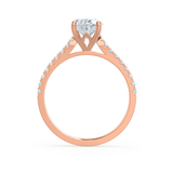 Oval Pave Lab Grown Diamond Engagement Ring