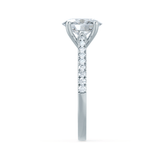 Oval Pave Cathedral Lab Grown Diamond Engagement Ring