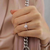 Oval Pave Lab Grown Diamond Engagement Ring