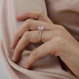 Radiant Pave Lab Grown Diamond Engagement Ring
