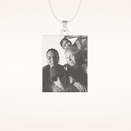 Custom Photo Engraved Pendant Necklace – Crafted with Meaning 1