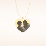 Custom Photo Engraved Heart Shaped Pendant Necklace – Crafted with Meaning 6