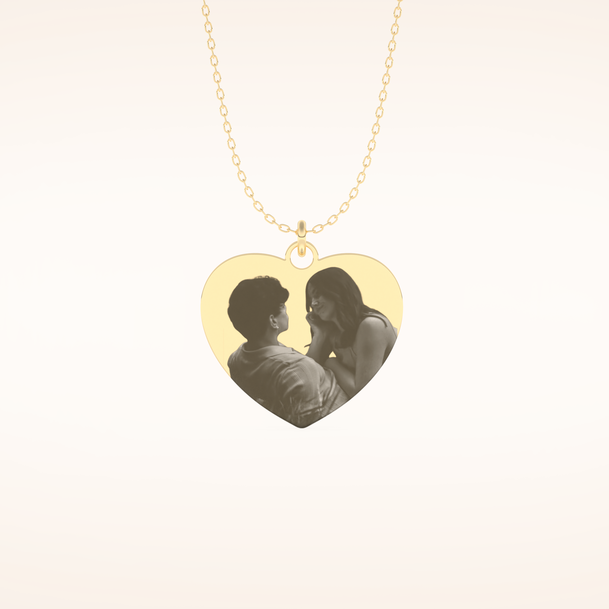 Custom Photo Engraved Heart Shaped Pendant Necklace – Crafted with Meaning 6
