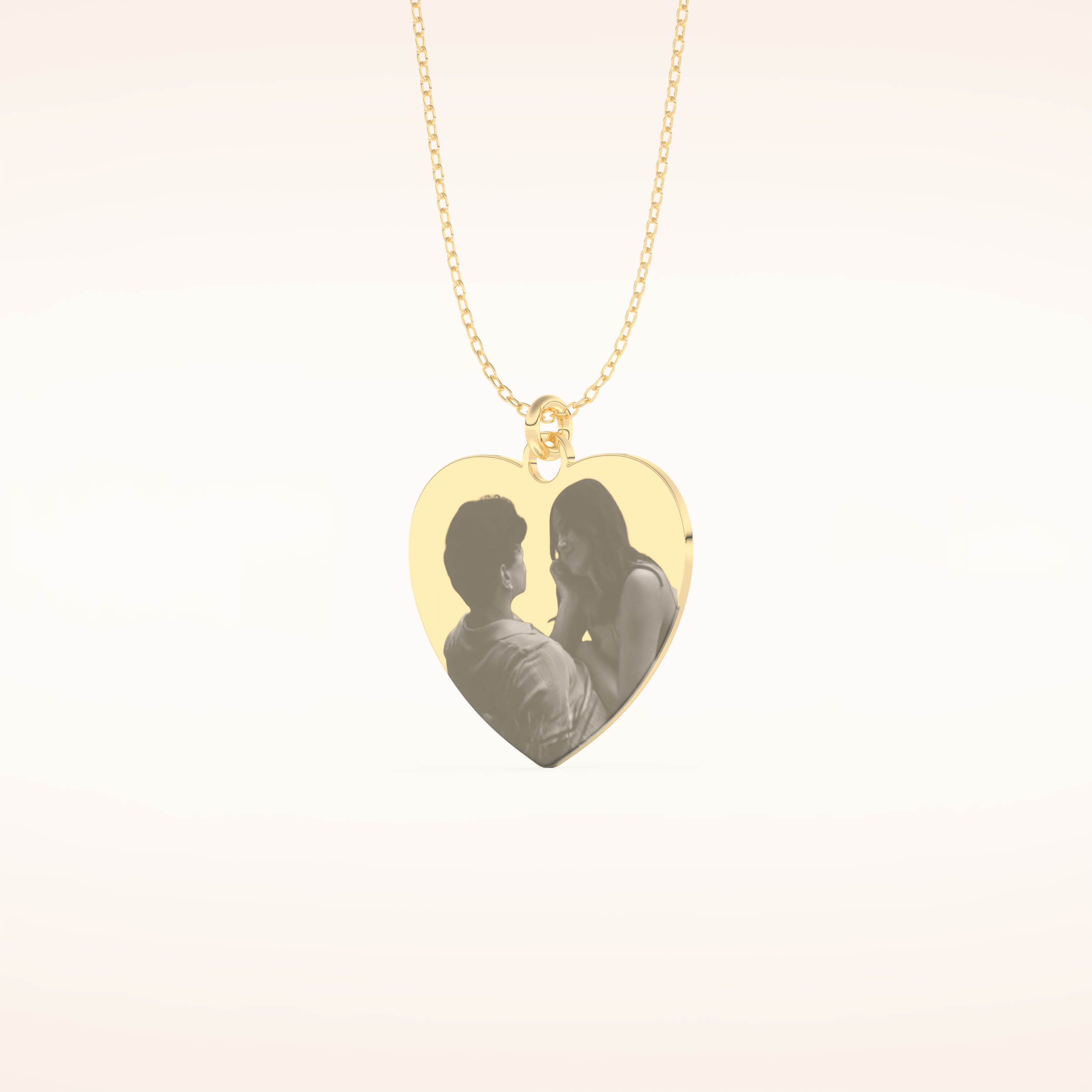 Custom Photo Engraved Heart Shaped Pendant Necklace – Crafted with Meaning 7