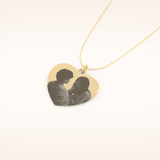 Custom Photo Engraved Heart Shaped Pendant Necklace – Crafted with Meaning 10