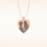 Custom Photo Engraved Heart Shaped Pendant Necklace – Crafted with Meaning 12