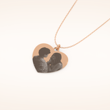 Custom Photo Engraved Heart Shaped Pendant Necklace – Crafted with Meaning 15