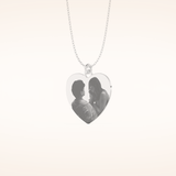 Custom Photo Engraved Heart Shaped Pendant Necklace – Crafted with Meaning 2