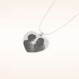 Custom Photo Engraved Heart Shaped Pendant Necklace – Crafted with Meaning 5