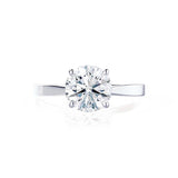 Round Solitaire Lab Grown Diamond Engagement Ring