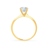 Round Solitaire Lab Grown Diamond Engagement Ring