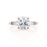 Round Three Stone Lab Grown Diamond Engagement Ring