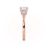 Round Three Stone Lab Grown Diamond Engagement Ring