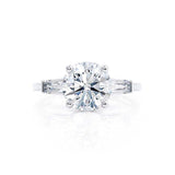 Round Three Stone Lab Grown Diamond Engagement Ring