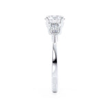 Round Three Stone Lab Grown Diamond Engagement Ring