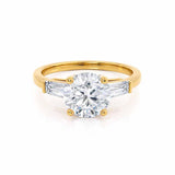 Round Three Stone Lab Grown Diamond Engagement Ring
