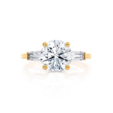 Round Three Stone Lab Grown Diamond Engagement Ring