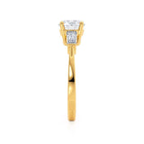 Round Three Stone Lab Grown Diamond Engagement Ring