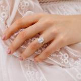 Elongated Cushion Solitaire  Lab Grown Diamond Engagement Ring