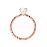 Elongated Cushion Solitaire Lab Grown Diamond Engagement Ring