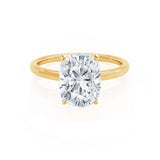 Elongated Cushion Solitaire  Lab Grown Diamond Engagement Ring