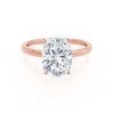 Elongated Cushion Solitaire Lab Grown Diamond Engagement Ring