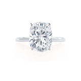 Elongated Cushion Solitaire Lab Grown Diamond Engagement Ring
