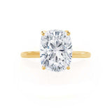 Elongated Cushion Solitaire  Lab Grown Diamond Engagement Ring