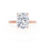 Elongated Cushion Solitaire Lab Grown Diamond Engagement Ring