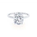 Elongated Cushion Solitaire Lab Grown Diamond Engagement Ring
