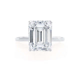 Emerald Solitaire Lab Grown Diamond Engagement Ring
