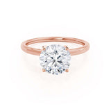 Round Solitaire Lab Grown Diamond Engagement Ring