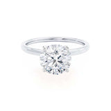 Round Solitaire Lab Grown Diamond Engagement Ring