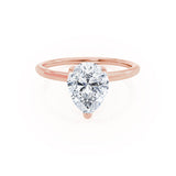 Pear Solitaire Lab Grown Diamond Engagement Ring