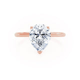 Pear Solitaire Lab Grown Diamond Engagement Ring