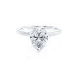 Pear Solitaire Lab Grown Diamond Engagement Ring