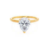 Pear Solitaire Lab Grown Diamond Engagement Ring