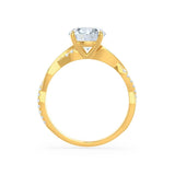 Oval Twisted Pave Lab Grown Diamond Engagement Ring