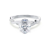 Oval Twisted Pave Lab Grown Diamond Engagement Ring