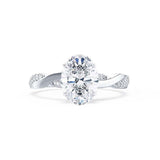 Oval Twisted Pave Lab Grown Diamond Engagement Ring