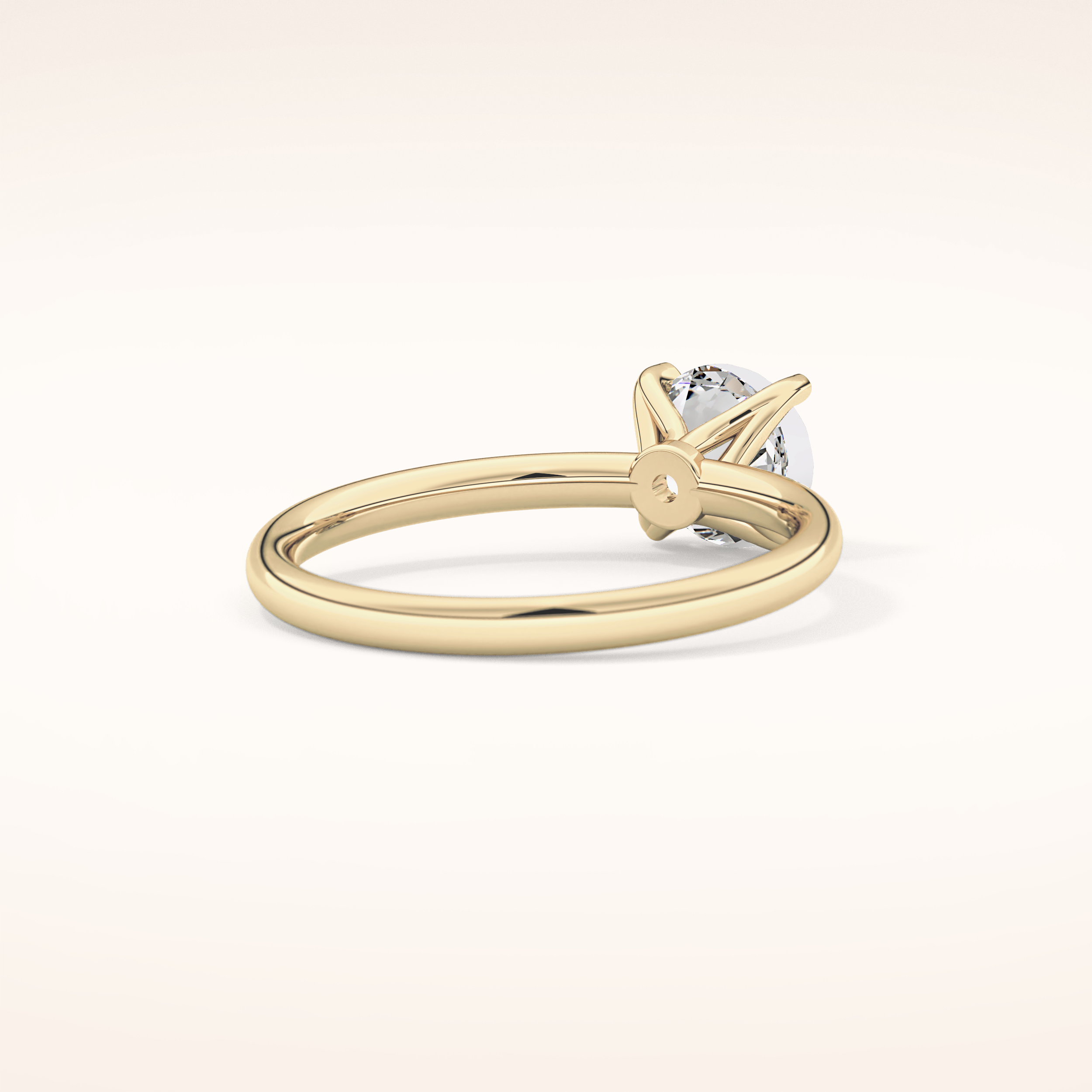 1.03 CT Round Shaped Solitaire Moissanite Engagement Ring