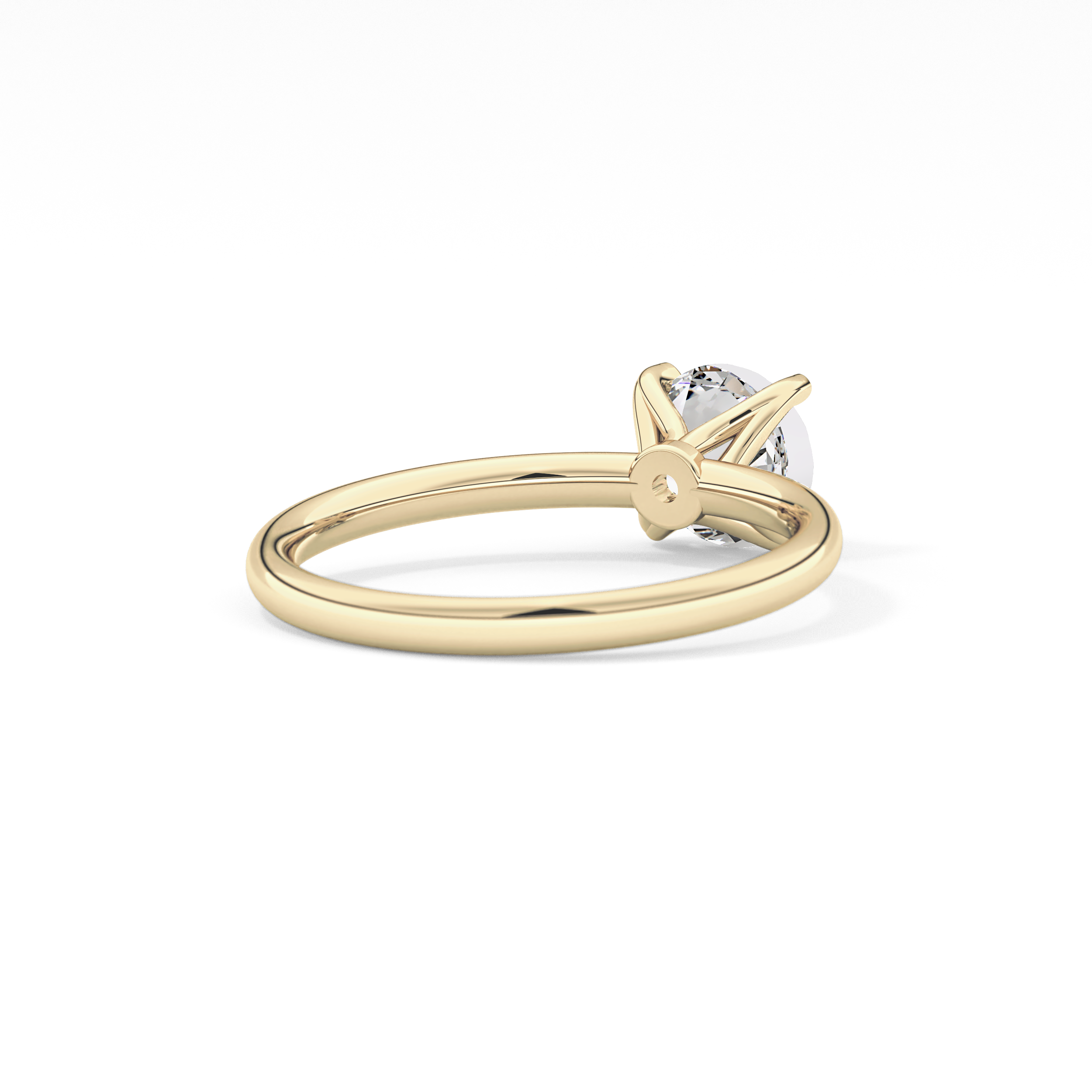 Round Solitaire Lab Grown Diamond Engagement Ring