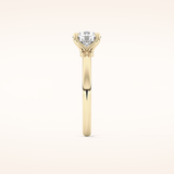 1.03 CT Round Shaped Solitaire Moissanite Engagement Ring