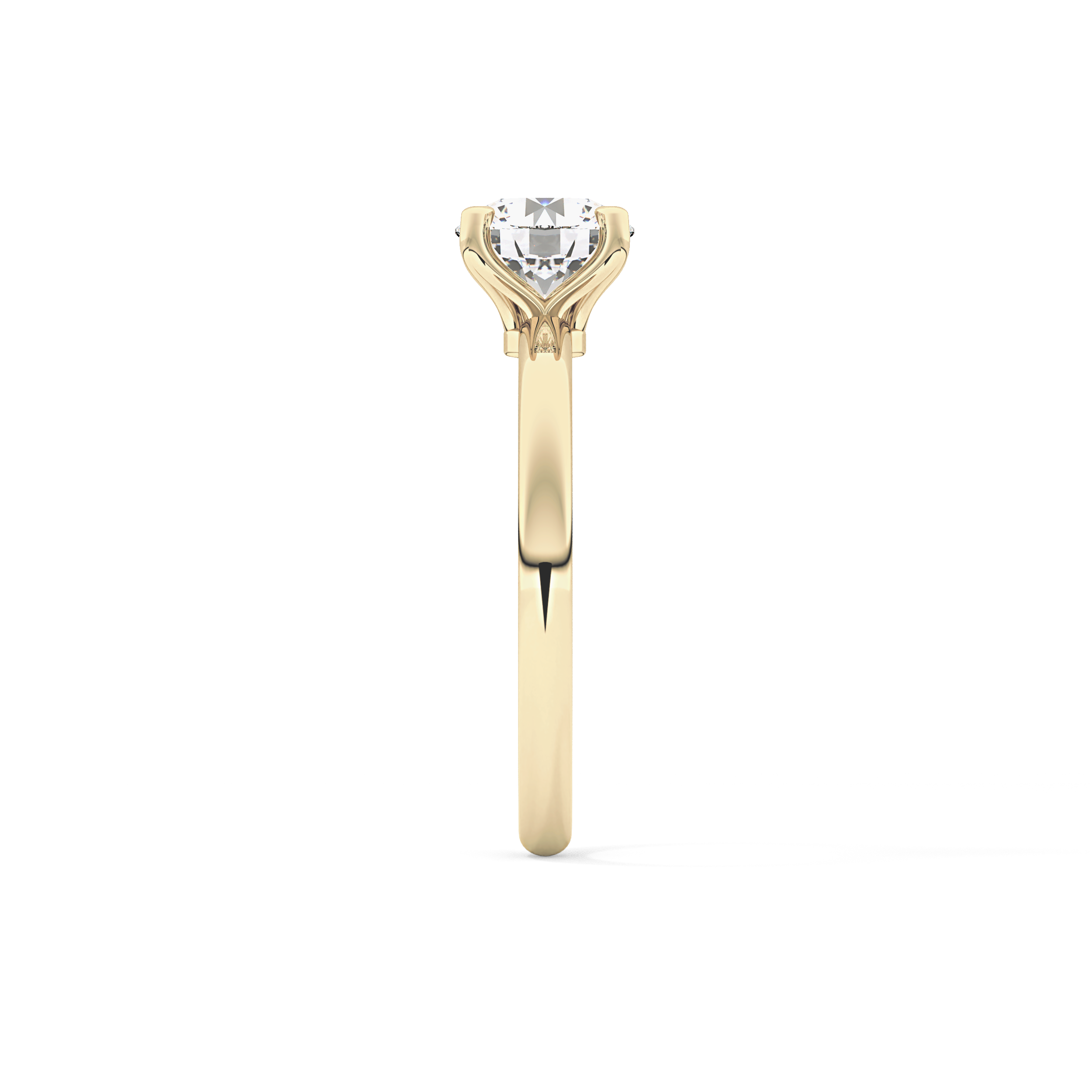 Round Solitaire Lab Grown Diamond Engagement Ring